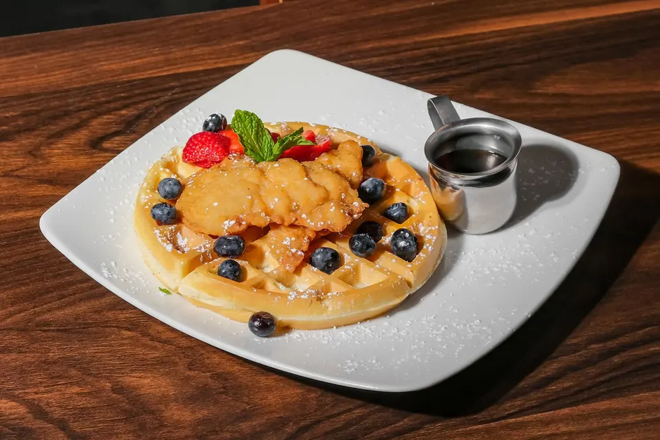 Fried chicken and waffles